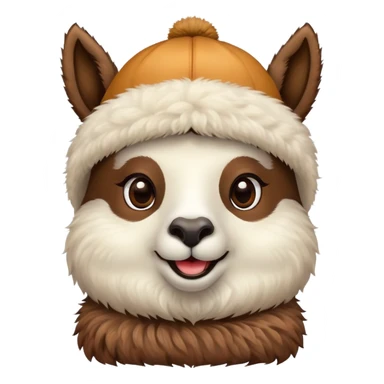 lama wearing an cap sticker