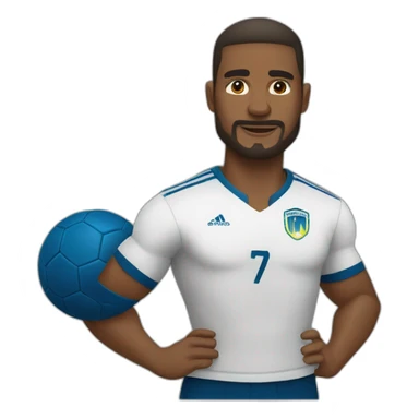 jugador de fútbol musculoso sticker