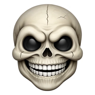 Brazilian troll face skull sticker
