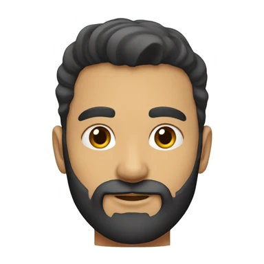 joven calvo con barba corta sticker