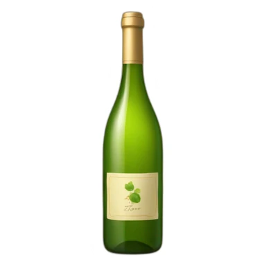 bottle of green wine sticker