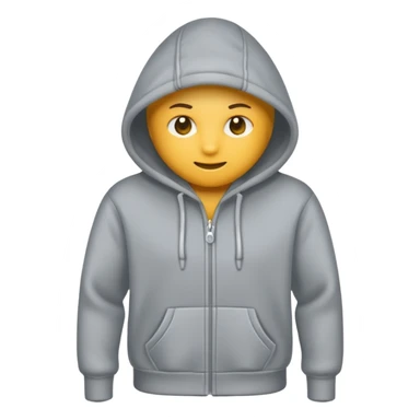 only clean grey hoodie cloth sticker