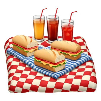 picnic with sandwiches, drinks sticker
