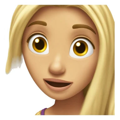 Rapunzel sacando a lengua sticker