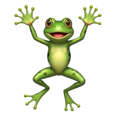frog startled jumping backward sticker