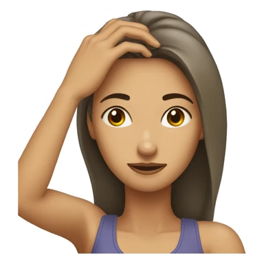 A woman who places her hand on her forehead  sticker