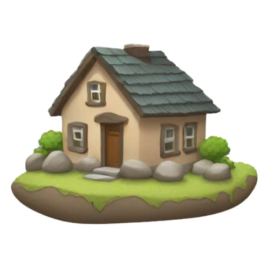 Pebble dash house  sticker