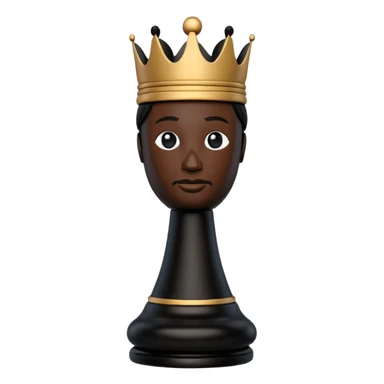 black king wooden chess pieces, sticker