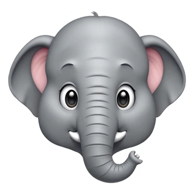cinematic-comical-elephant-portrait-emoji,-head-tilted-dramatically-with-an-exaggeratedly-amused-expression,-featuring-a-striking-gray-hide-with-whimsical-wrinkles-and-wide,-expressive-eyes-full-of-playful-disbelief,-simplified, zoomed out to show shoulders sticker