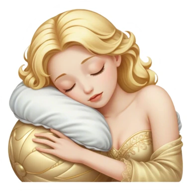 Cinematic Realistic Sleeping Cinderella Portrait, portrayed with exceptional realism: her luminous porcelain skin and exquisitely detailed golden-blonde hair lie softly under the gentle caress of natural light. Her eyes are peacefully closed in a serene, dreamlike slumber, and every fold and shimmer of her iconic ball gown is rendered with painstaking detail. The overall composition radiates a quiet, enchanting glow that encapsulates the timeless, restful beauty of a princess lost in a gentle, magical dream. sticker