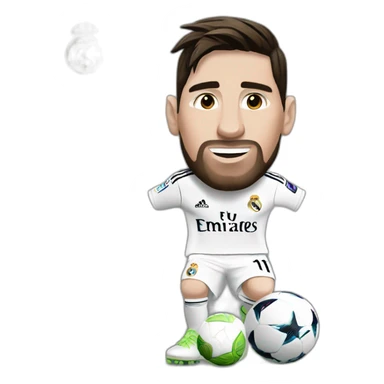 Messi in real madrid sticker