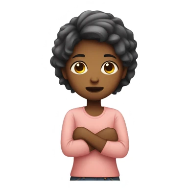 Girl with stomach ache sticker