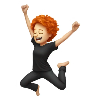 Ginger person dabbing sticker