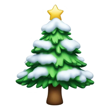 Christmas tree with snow  sticker