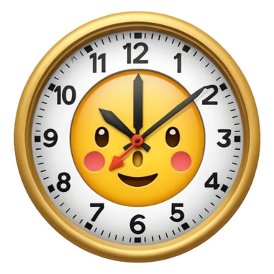 CLOCK SHOWING NOON sticker