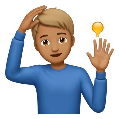 Un gars qui fait un dab. Mais avec le style des emojis apple sticker