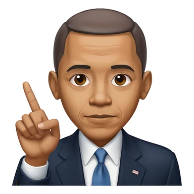 Obama flipping someone off ￼ sticker