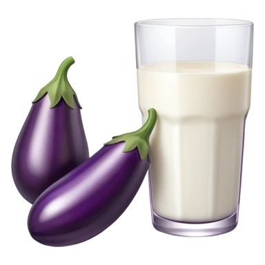 Aubergine avec du lait sticker