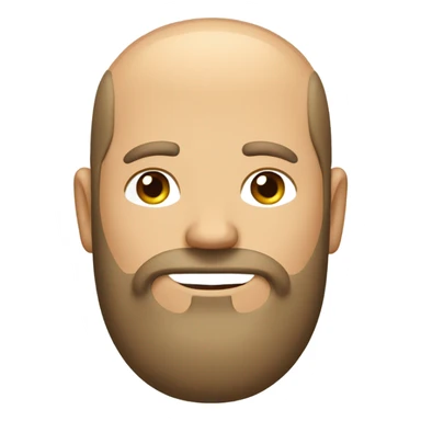 Dad bod balding man beard sticker