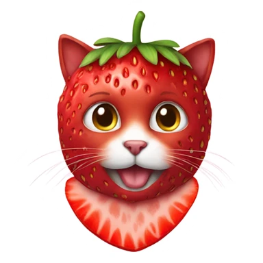 Cat wearing strawberry costume  sticker