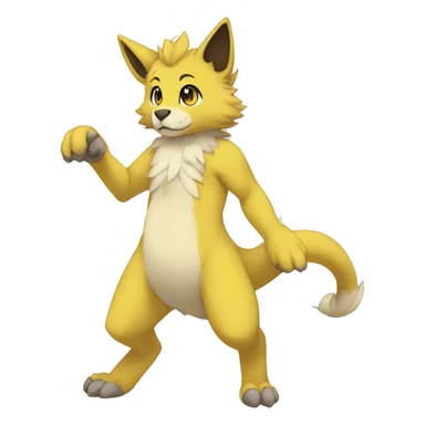 Anthro Sona Fakemon Hybrid Full Body sticker
