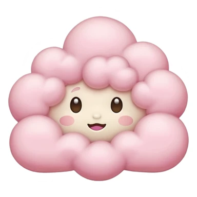 pink cloud with zzz sticker