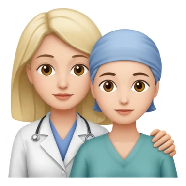 Caregiver with patient  sticker