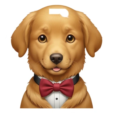 golden retriever gentleman sticker