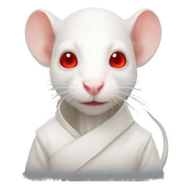 Albino rat red eyes, ninja  sticker
