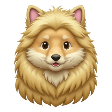 animal with long blonde hair sticker