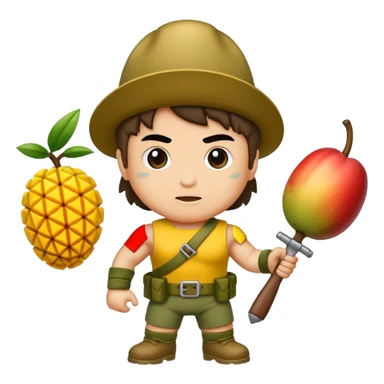 mango pixelar rambo styile sticker