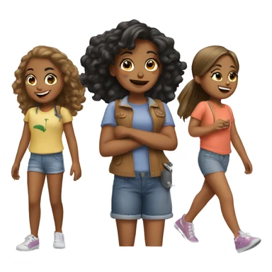 Four girls in California sticker