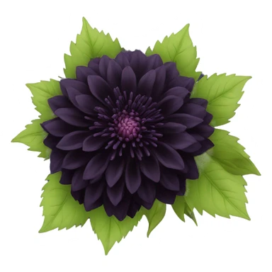 black dahlia flower sticker