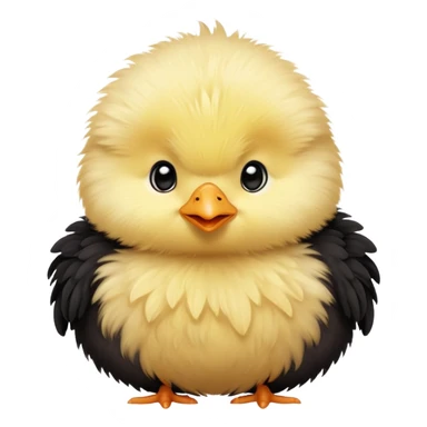 a black baby chick, cute black baby chicken sticker