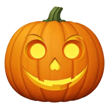 pumpkin with moon face like 🌚 sticker