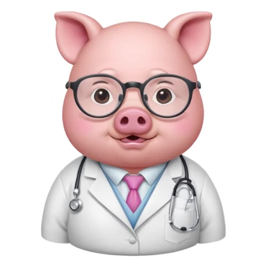 
Chubby pig doctor with glasses














 sticker
