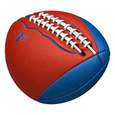 american football ball blue (#00A3E0) and red (#F9423A) sticker