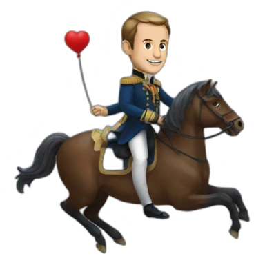 macron sur un dauphin sticker