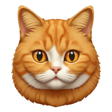 British shorthair cat orange sticker