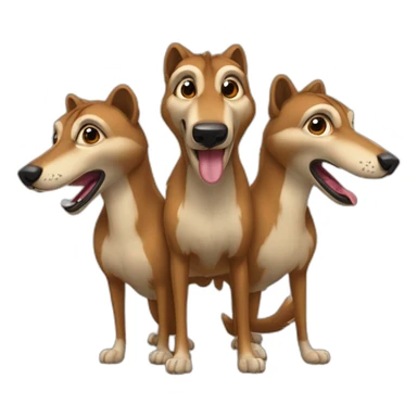 Trois chacals qui jouent sticker