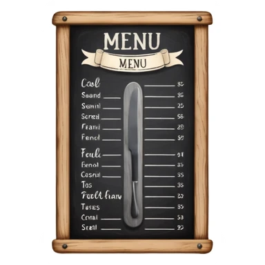 Menu board sticker