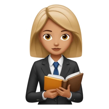 woman reading in suit sticker