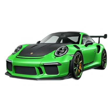 Porsche 911 gt3 rs Green  sticker