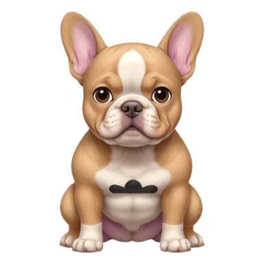 lilac tan frenchie sticker