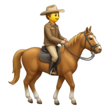 Un chat sur le dot d'un cheval sticker