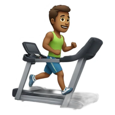 Man on treadmill sticker