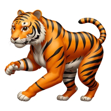 High resolution of a runnig tigar sticker