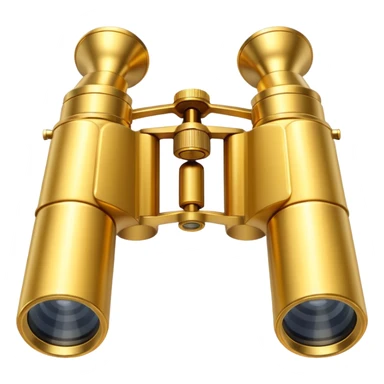  gold binoculars with large lenses make lenses point out straight sticker