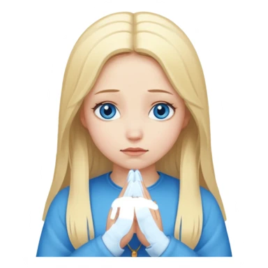 Faça uma menina orando  sticker