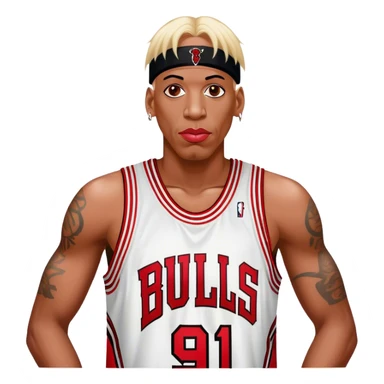 Dennis Rodman Chicago Bulls #91 sticker